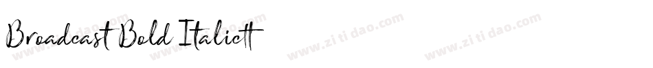 Broadcast Bold Italic字体转换